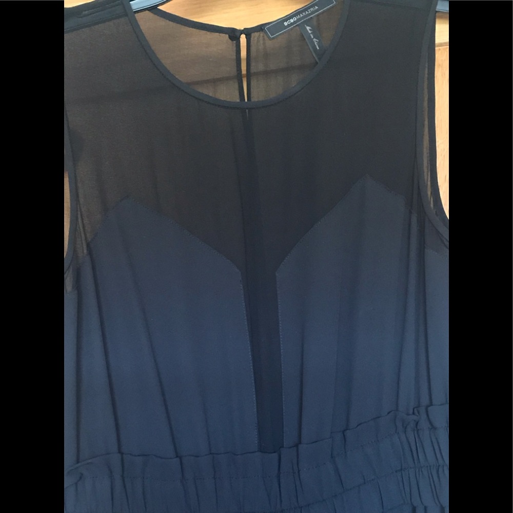 BCBG Maxazria Black Illusion Jumpsuit